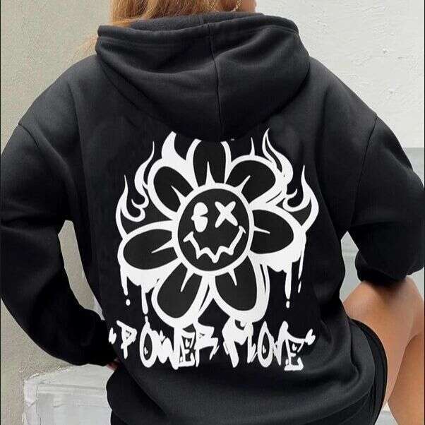 New trend long sleeved top, American anime printed cardigan, hooded hoodie for girls, street trendsetter