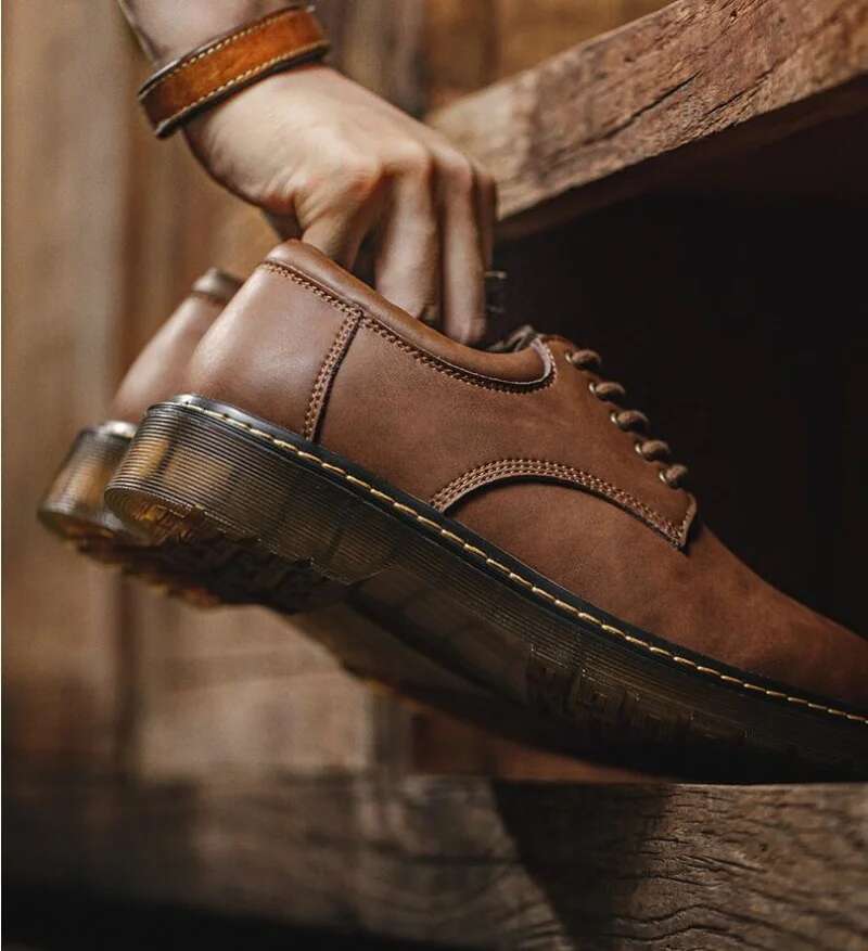 Ddmyoutdoor China Domestic Men S British Genuine Leather Spring Autumn Outdoor Casual Work Ankle Boots Designer Low Top Safety Shoes