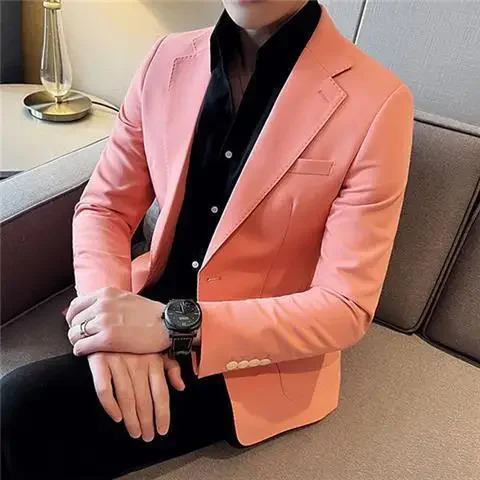Single Breasted High Quality Coat Spring Autumn Mens Suit Jackets Models Trendy Gentleman Simple Fashionable Male Blazer 250107