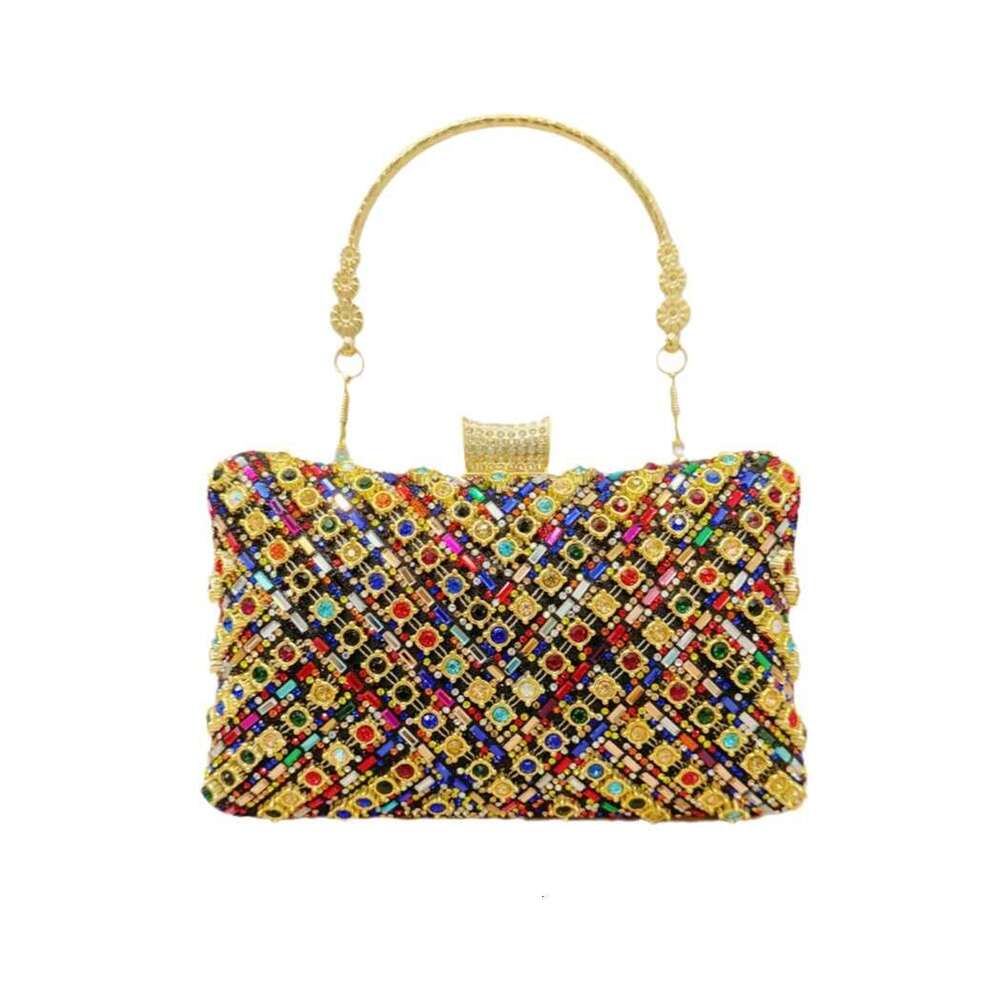 New Foreign Trade Handbag, Wedding Birthday Evening Dress Bag, Dia Inlaid Diagonal Cross Banquet Bag