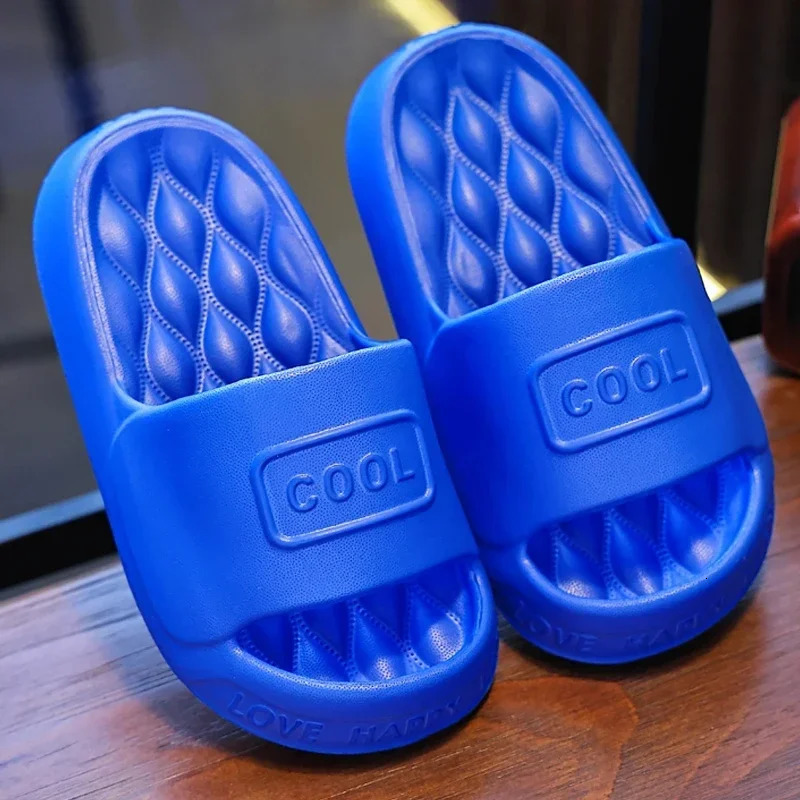 Summer Aged 3-12 Children Slippers Brief Lithe Sandal For Boys Girl Slides Soft Sole Mule Non-slip Flip Flops Home Kids Shoes 250106