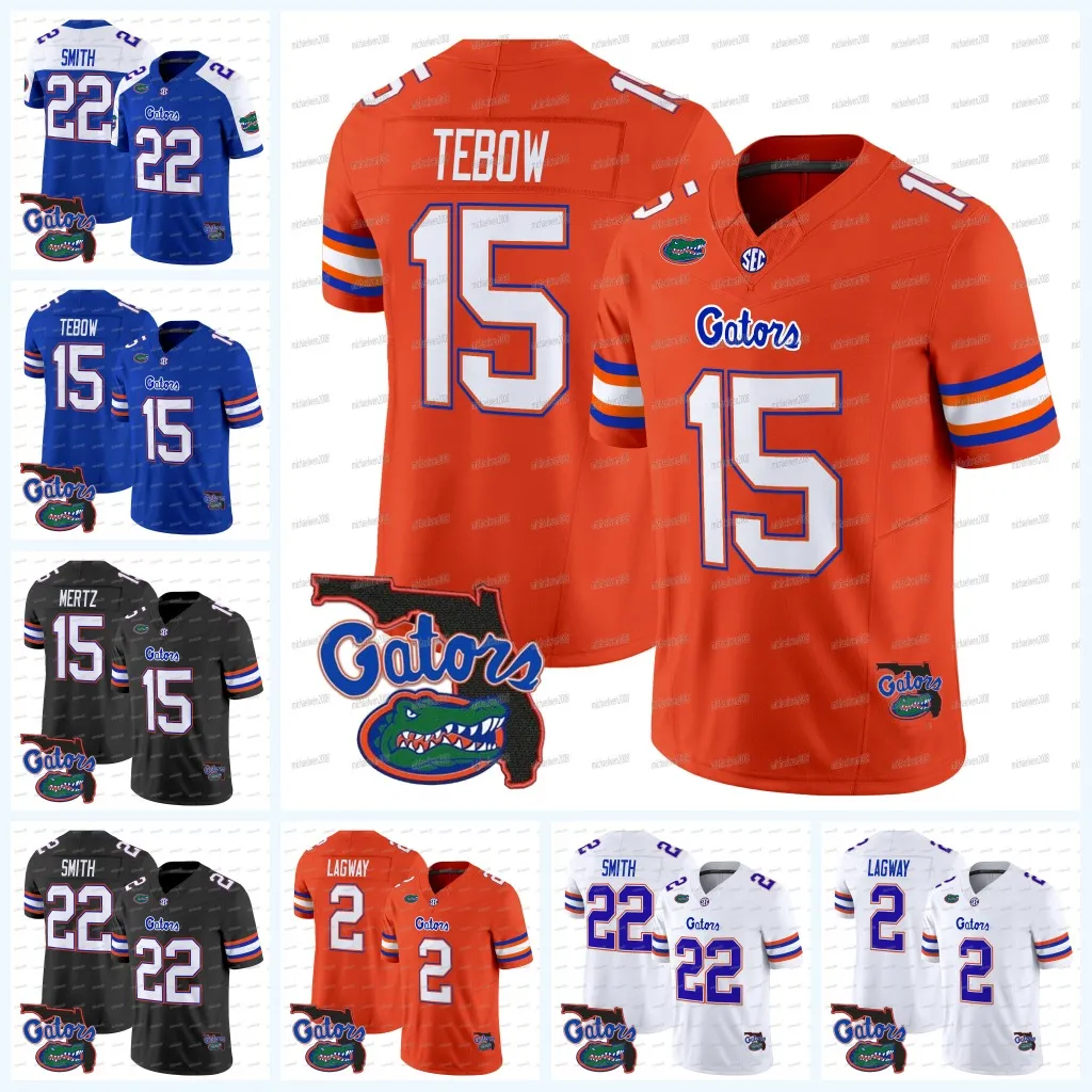 Floridas NCAA College Gator 2024 25 Football Jersey 15 Tim Tebow DJ Lagway Emmitt Smith