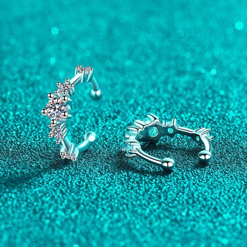 Na Original 925 Sterling Silver Earrings Clip Women D Color VVS D Color Earclips Fine Jewelry Wholesale Bulk 250103