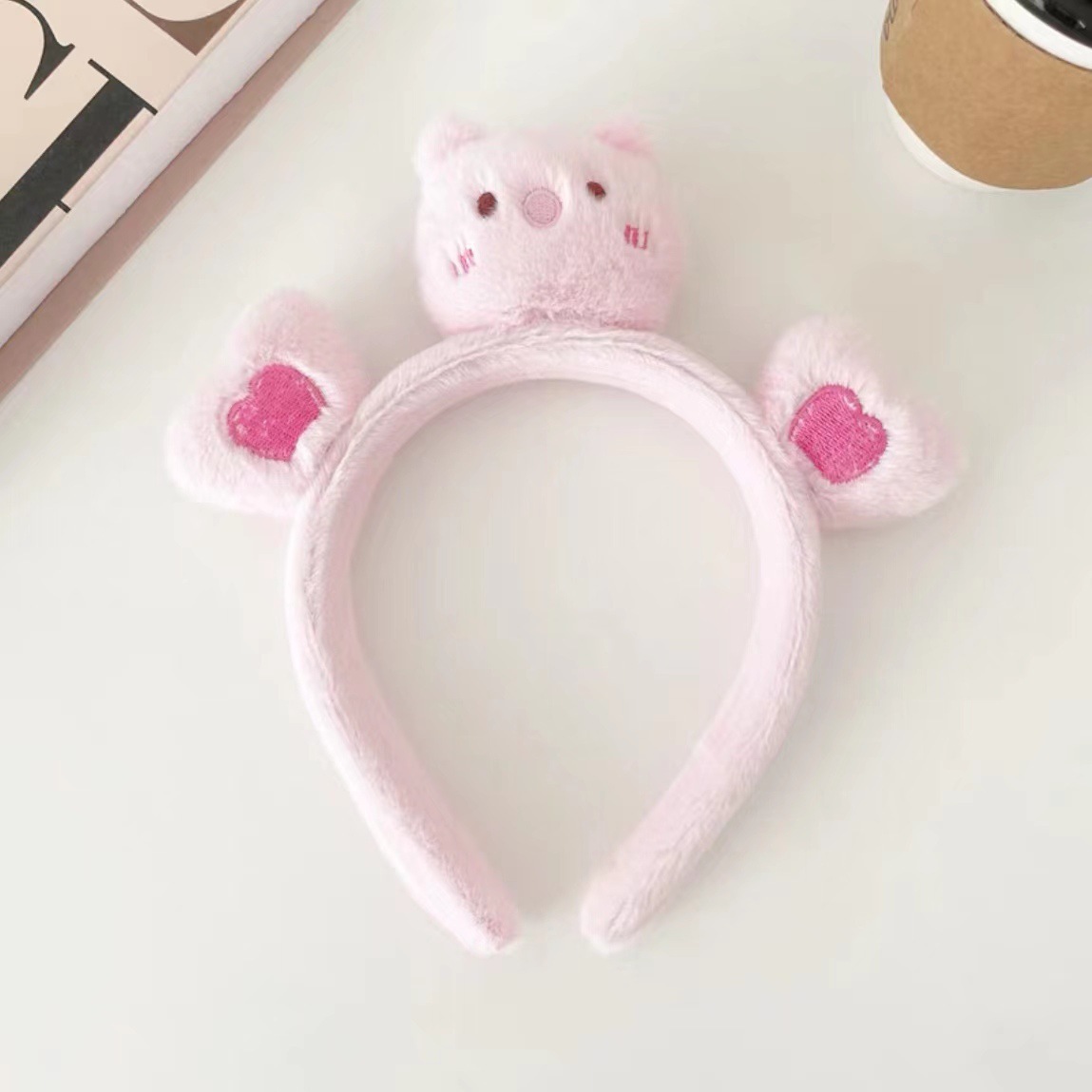 Ladies and girls with high heads and wide edges pressed hairpins sweet and fresh headbands cute cartoon decorations hair accessories
