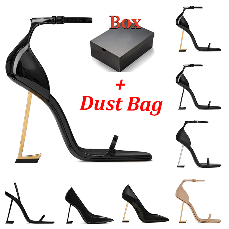 2025 with box dustbag designer high heels women dress shoes patent leather triple black gold nuede red silver womens lady sandals party wedding office pumps
