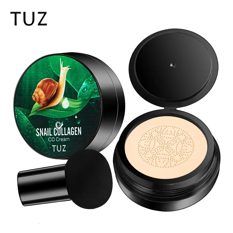 Snail Collagen BB Cream Mushroom Head Air Cushion Foundation CC CreamLiquid Concealer Brightening Oilcontrol Makeup Cosmetics 241230