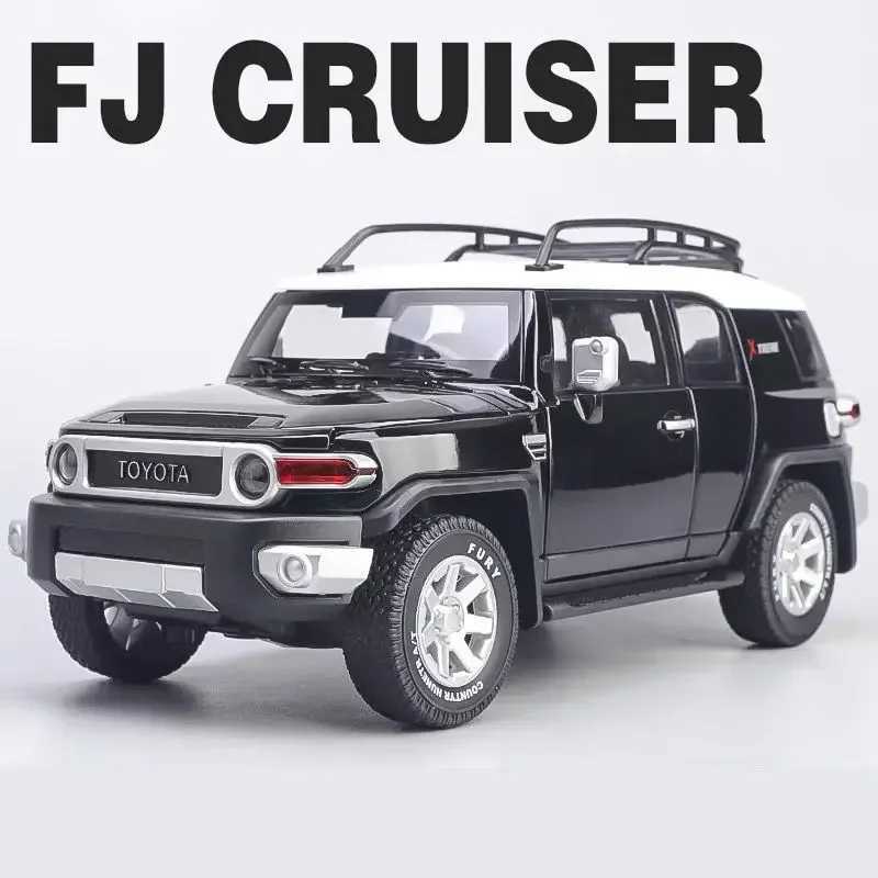 1/24 FJ Cruiser SUV alloy car model die-casting metal off-road vehicle model simulation sound light childrens toy gift W250106