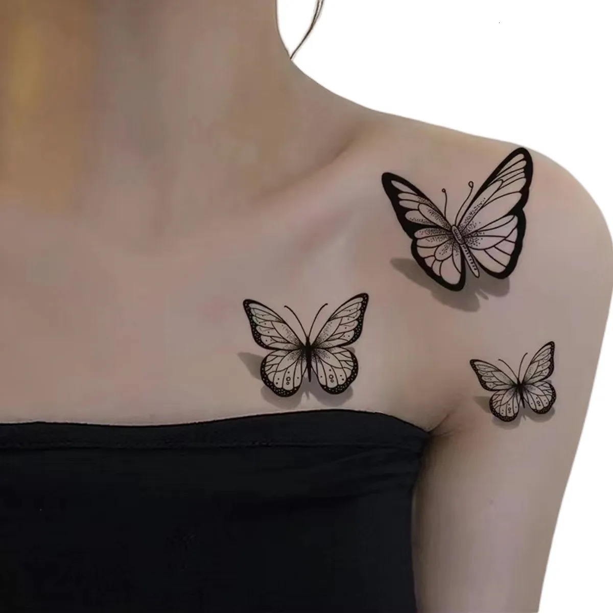 1 Sheet Butterfly Tattoo Sticker Waterproof Lasting Temporary 241230