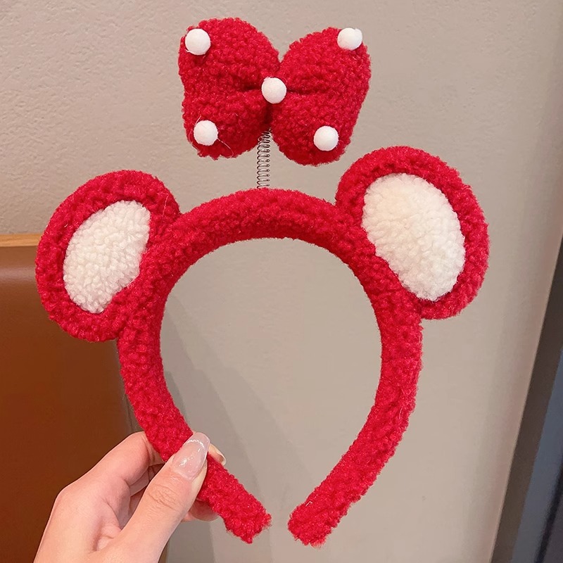 Ladies and girls with high heads and wide edges pressed hairpins sweet and fresh headbands cute cartoon decorations hair accessories