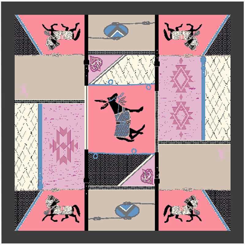 90 * 90cm Womens Scarf Silk Texture Hair Neck Square Brand Office Bandanna Muffler Waiting Staff Holding Chief Ring Packaging W250107