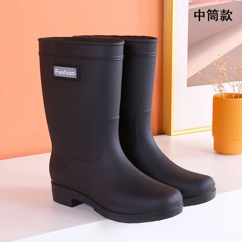 Autumn ladies thicksoled waterproof cotton boot Outdoor antislip warm shoes womens rain Boots Fashion casual warm shoeMujer 250106