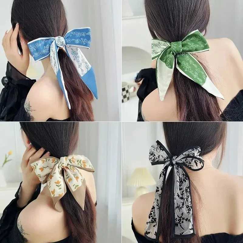Womens Narrow and Thin Scarf Long Thread Scarf Womens Handbag Ribbon Multi functional Decorative Collar Headband W250107