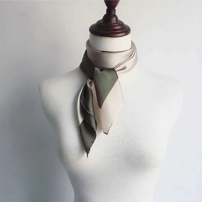 Fashion printed silk hair scarf for womens 2024 spring new elastic floral shoulder strap neck Kerchief headband Foulard womens scarf W250107