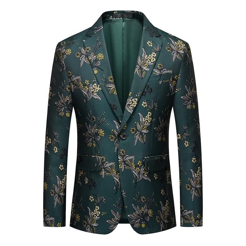 3703 Men's Slim Fit Button Business Casual Suit Jacket - Korean Style