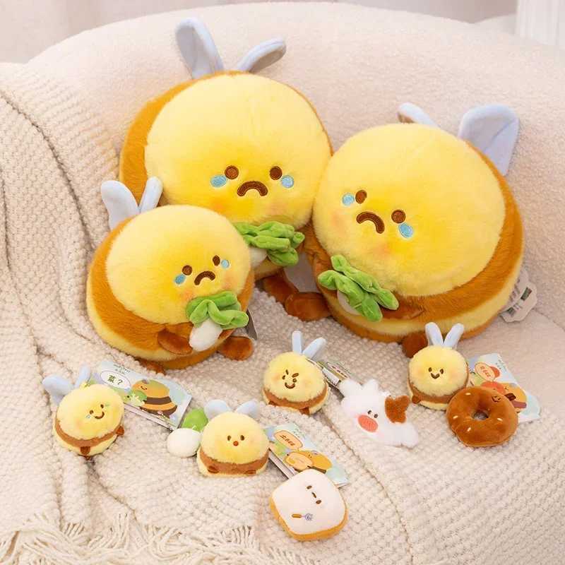 Newly arrived Cai Bee plush toy pendant with filling picture bee plush toy soft vegetable cabbage doll sleep pillow cute birthday gift W250107