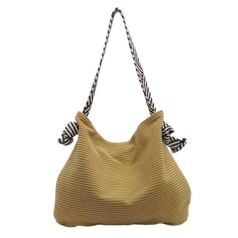 A Versatile Stylish Corduroy Tote Women, Suitable for Casual Outings, Commuting, Shopping. This High-Quality Bag Can Be Used in Various Scenarios, Inc