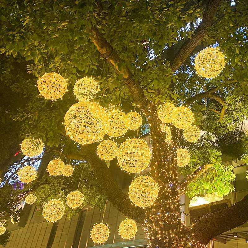 LED Tengqiu Outdoor Waterproof Street Engineering Lighting Hanging Trees Decorative Landscape Atmosphere Light String