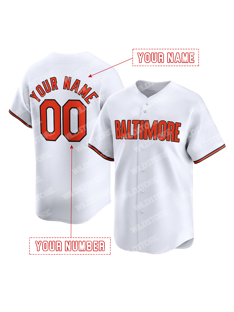 Orange Baltimo Re Baseball Jerseys Men's Sewing Embroidery High Quality In Stock Fast Shipping Slight Stretch Polyester - Perfect for Sports Jers
