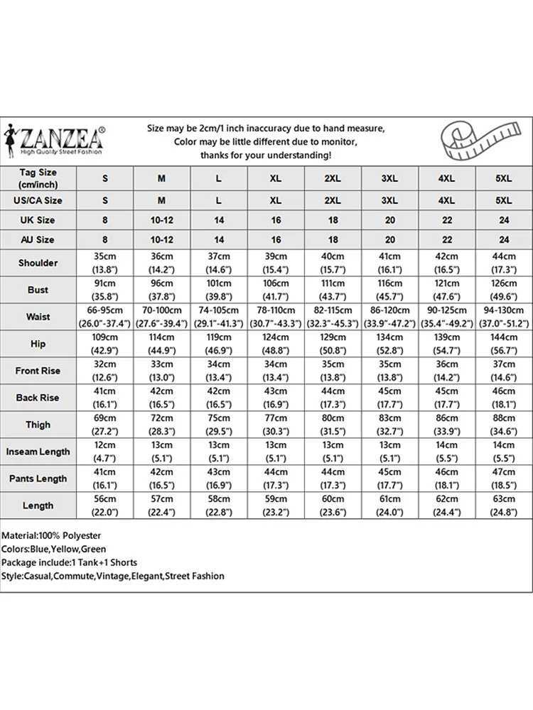 ZANZEA Women Summer 2pcs Short Sets Casual Loose Printed Tank and Shorts Fashion Sweety Tracksuit Holiday 2024 Matching SuitsXJ250106