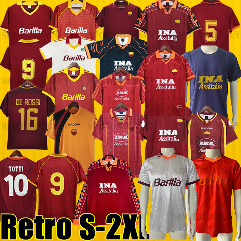 ROMA Retro soccer jerseys TOTTI football shirt 89 90 91 92 94 95 96 98 99 BATISTUTA jersey vintage Classic maillot de foot Nakata Montella asroma retro football jersey