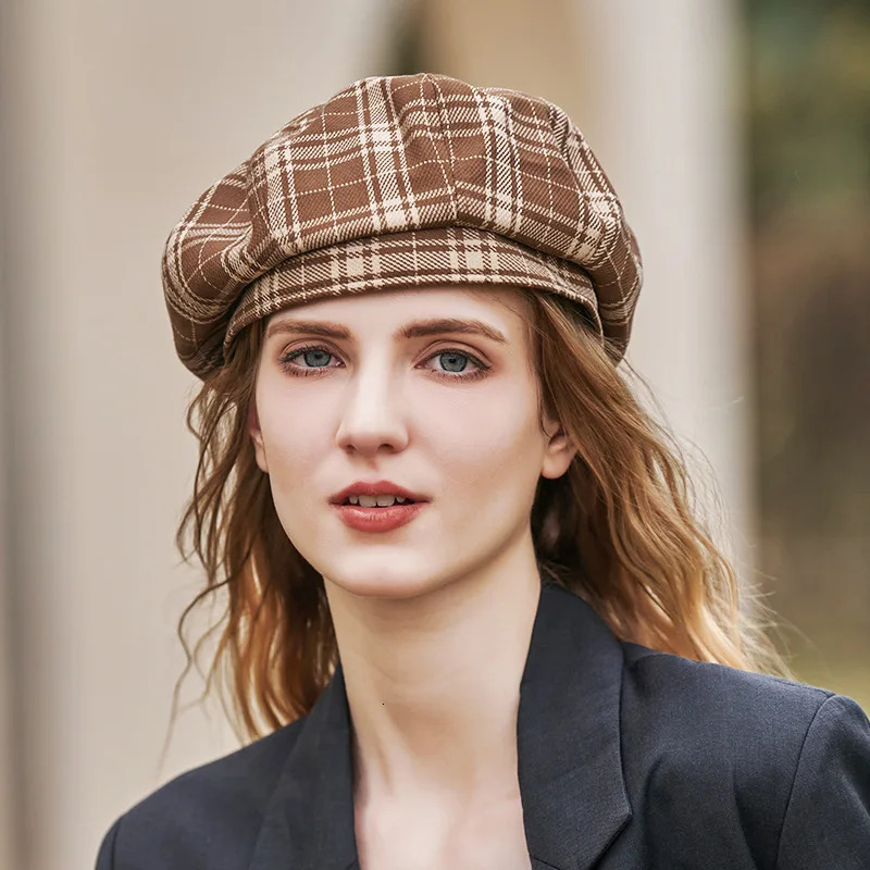Winter Vintage Berets Caps For Women French Artist Warm Felt Hats Beret Female Solid Octagonal Hats Autumn Girl sboy Cap 250106