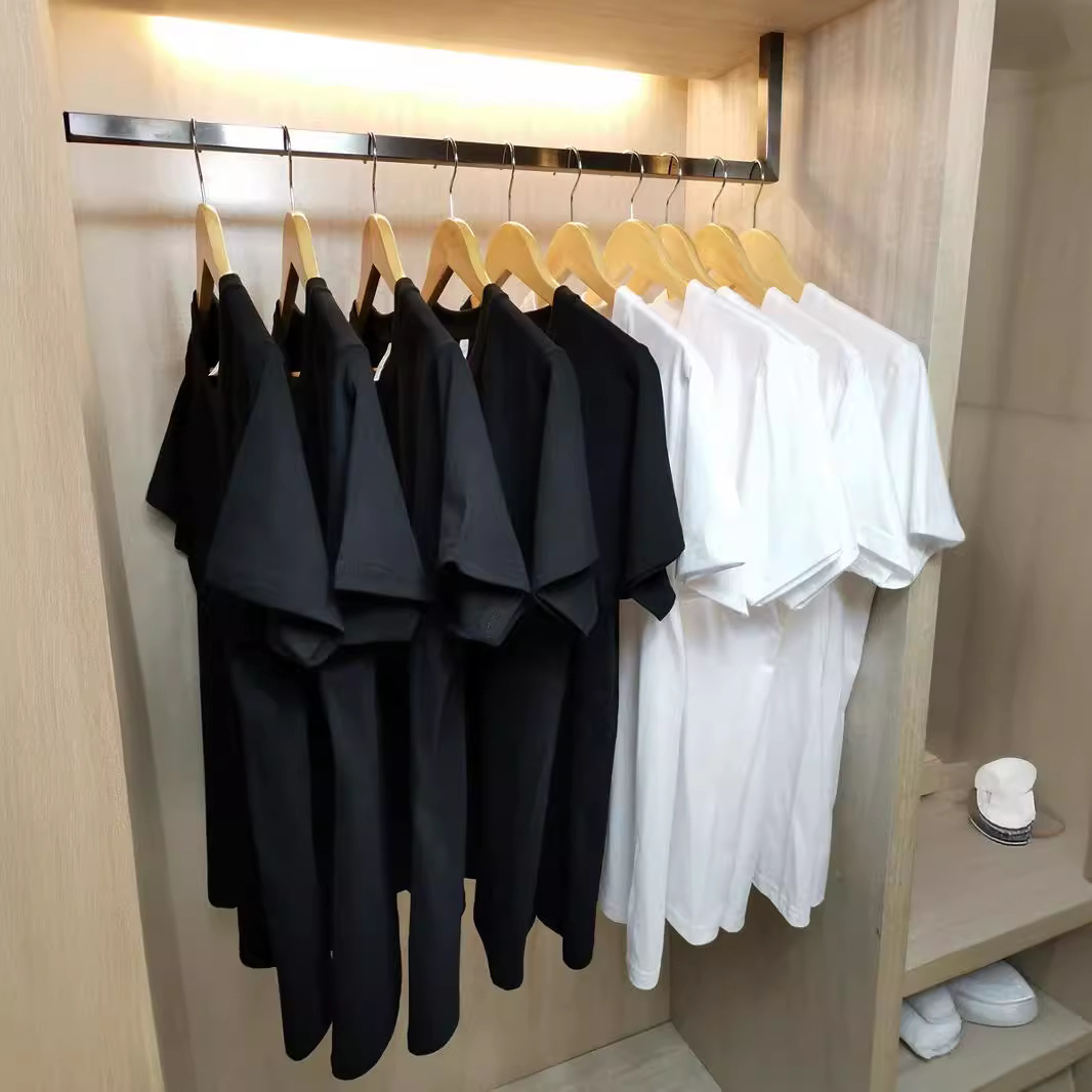 200g Japanese cotton short sleeve t-shirt mens and womens solid white mens blank shirt fashion brand ins