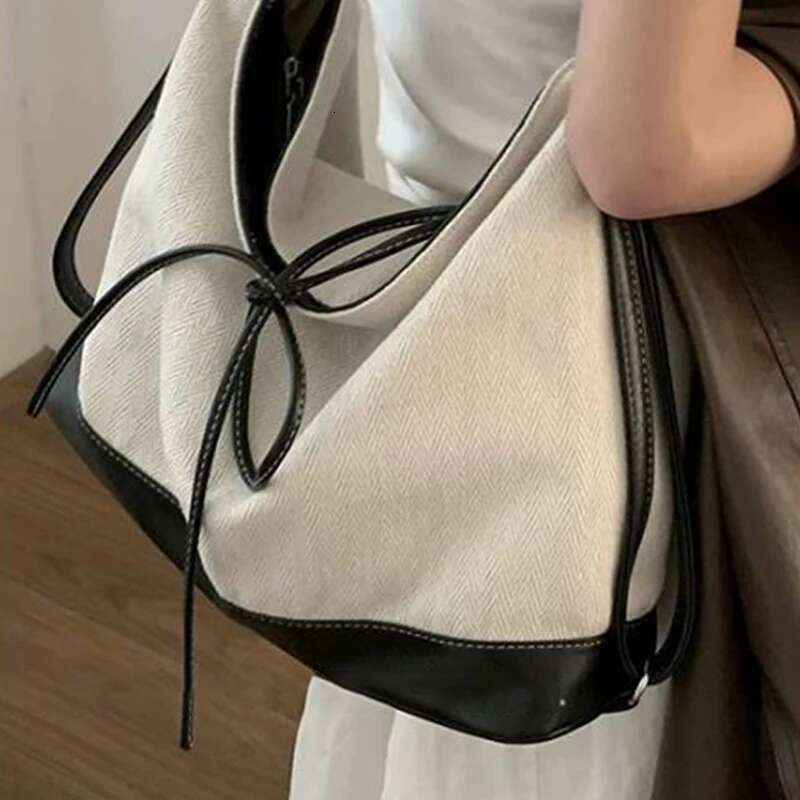 Elegant patch large capacity canvas women s new designer fashion women s handbag casual shoulder bag bag