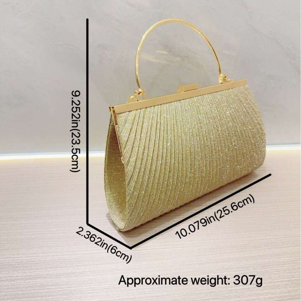 New Minimalist Fashionable Pleated Handbag For Team Gatherings And Banquets, Rhie Evening Dress Bag, Diagonal Cross Banquet Bags