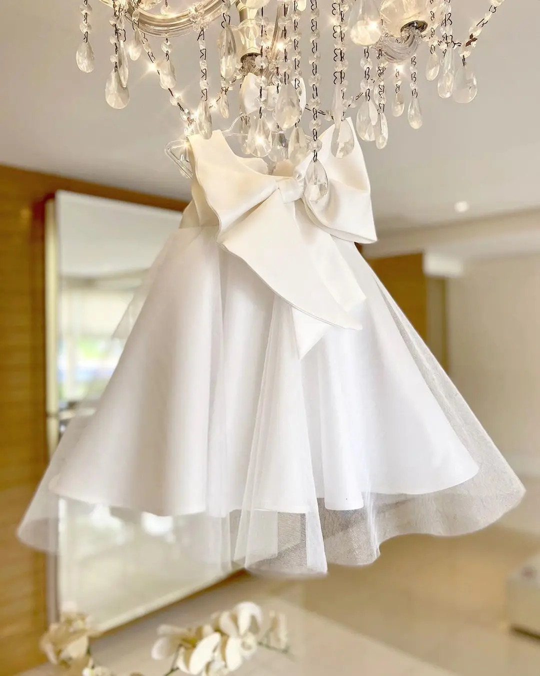 Summer Big Bow Baby Girl Dress 1st Birthday Party Wedding Dress For Girl Party Princess Evening Dresses Kid Girl Clothes 250107