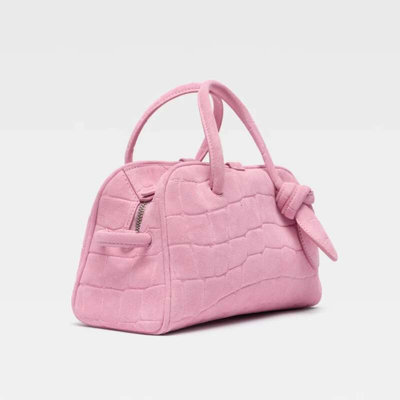 Small Soft Bowg Women High Quality Crocodile Emed Suede Designer Handbag New In Fashion Trend Crossbody Bag