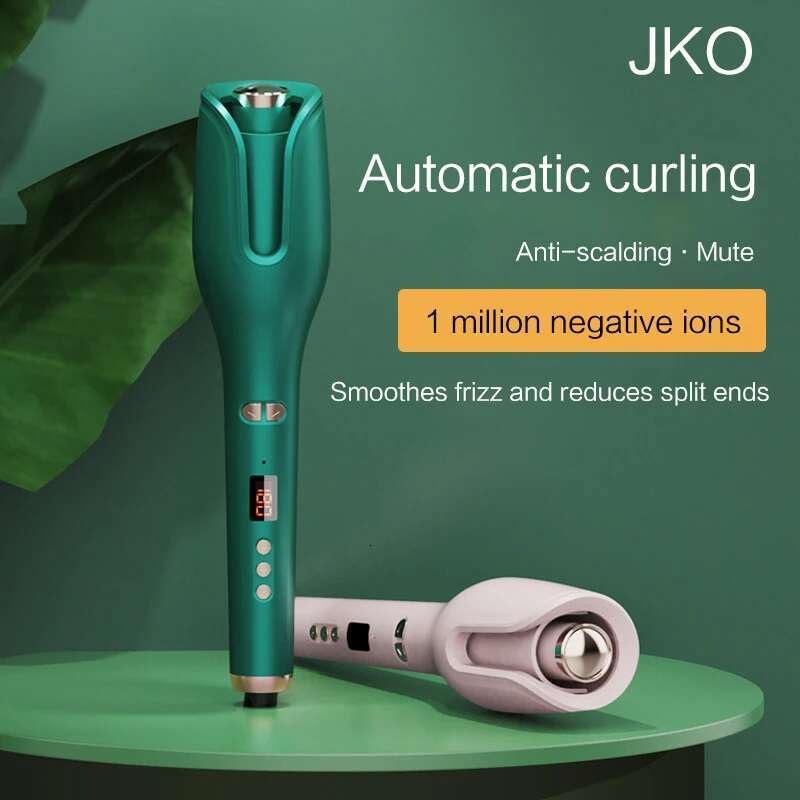 Portable iron LCD display high frequency barber shop special hair styg tools for home use rotary wave curg tongs