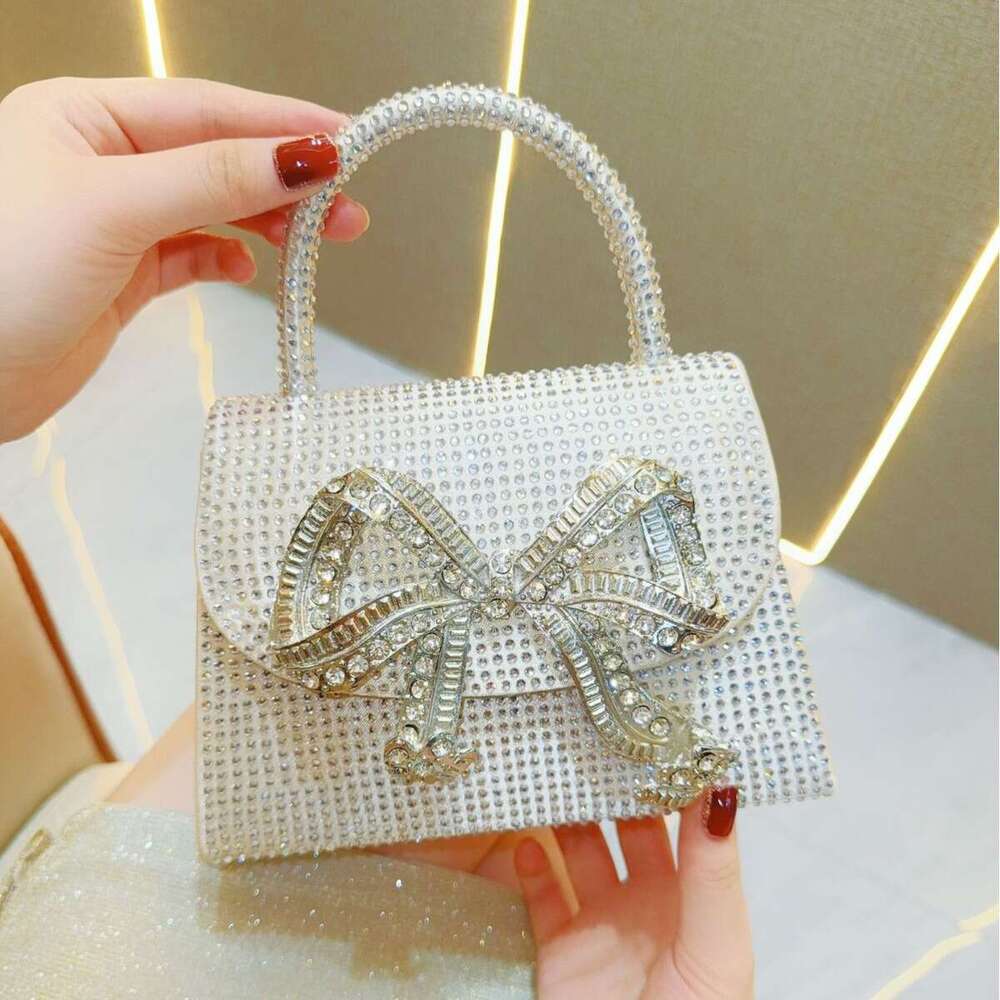 New Foreign Trade Fashion Socialite Water Full Dia Banquet Bag, Silk Satin Single Shoulder Crossbody Bags