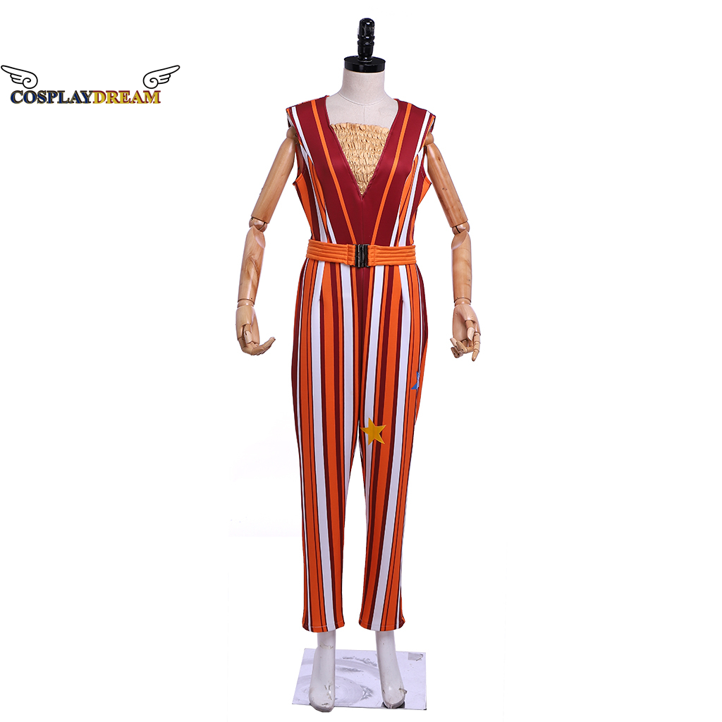 Musical Mamma Mia Cosplay Costume Women's Striped Bodysuit Performance Stage Costume Outfit for Women