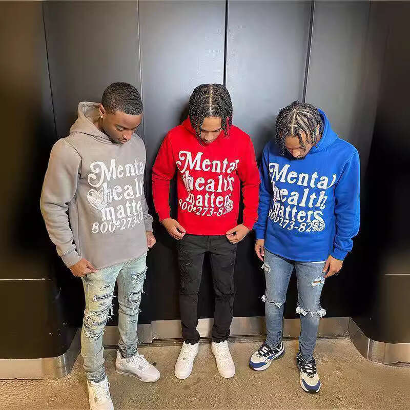 Fashionable autumn personalized street style American letter printed unisex hooded sweatshirt