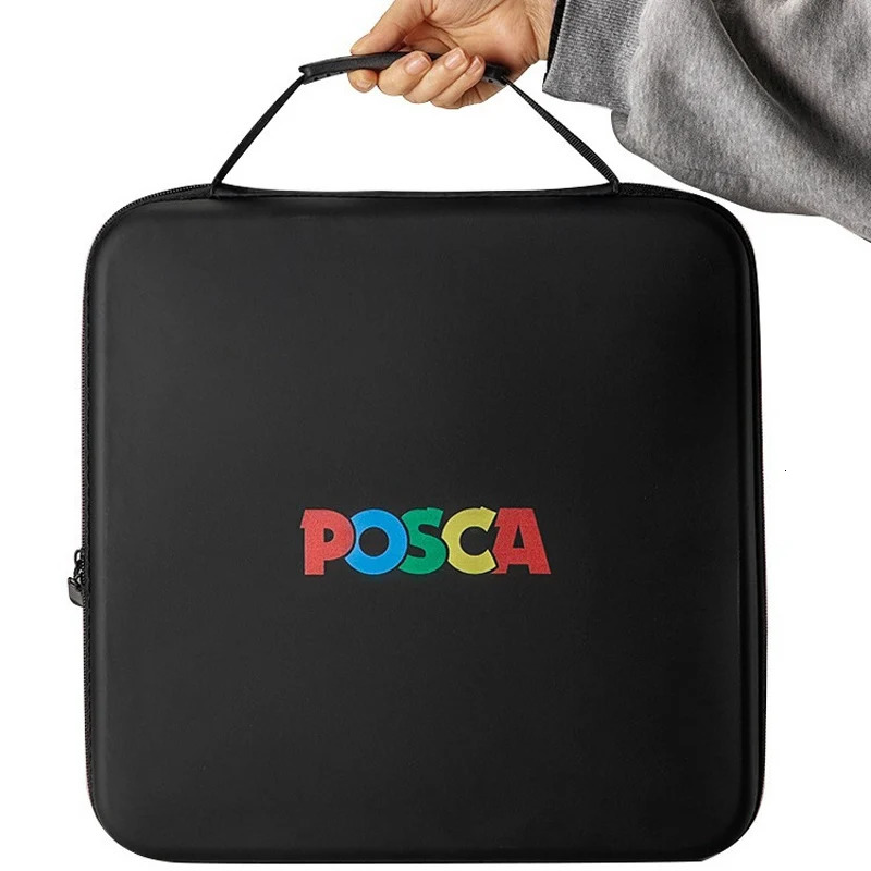 Posca Handbag 48/72 Slot Organizer Portable Case Handbag for Posca Marking Pen PC-1M/3M/5M/8K/17K Paint Marking Storage Bag 250106