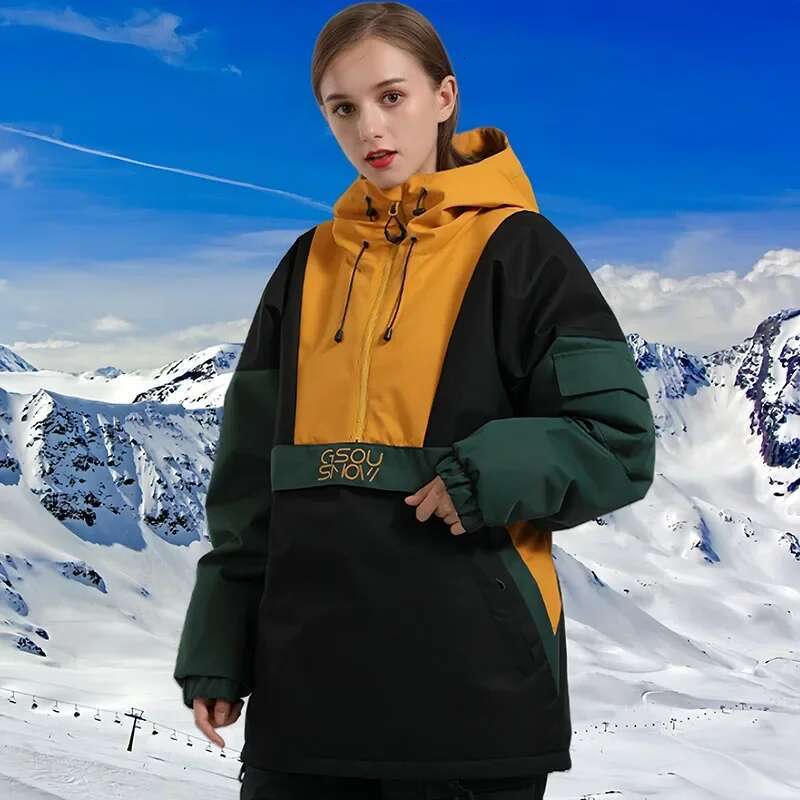 2025 Winter Jackets New Loose Snow Tops Women Waterproof Outdoor Windproof Snowboard Clothes Couple Coat Men Skiing Hoodie