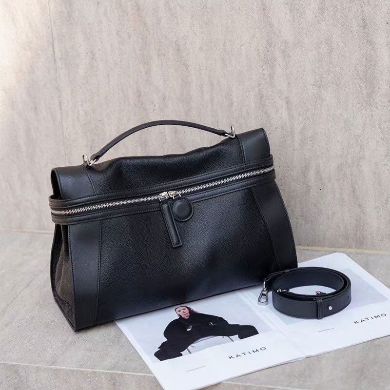 Large Capacity Bag Retro Design High Quality Leather Tote Classic Fashion Handbag Shoulder Crossbody Women Casual