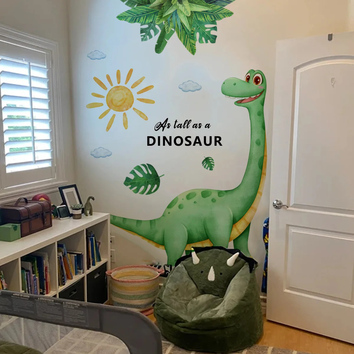 Large sized dinosaur wallpaper for boys room decoration cute animals dinosaur wall stickers decorative posters rens room murals stickers 250103
