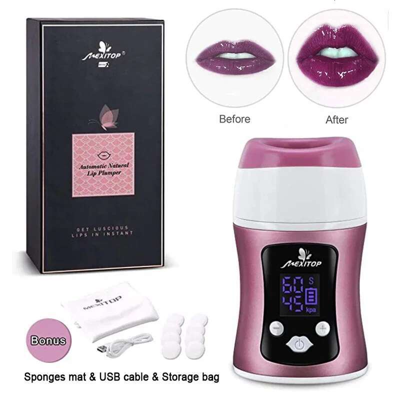 Portable Electric Plumping Enhancer Silicone Lip Plumper Device Sexy Bigger Fuller Lips Enlarger Beauty Care Tool For Women