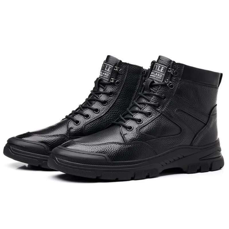 Ddmyoutdoor China Domestic Fall And Winter Wool Warm Leather Padded Thickened Casual Men S High Top Shoes Outdoor Sports Snow Boots
