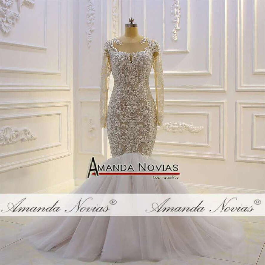 New Design Long Sleeve Lace Mermaid Weddding Dresses