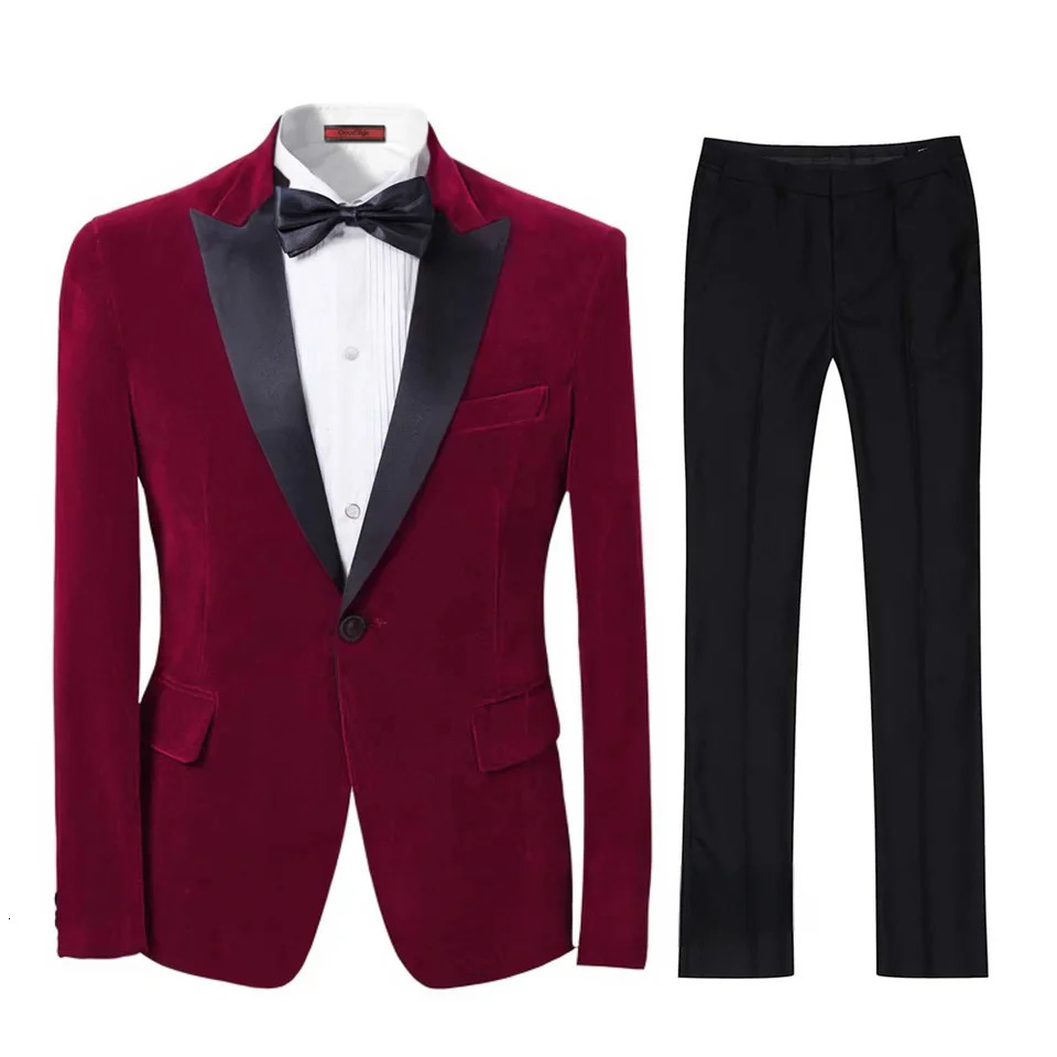 dress suit for men One Button2 pieces Blazer And Pants setfor Wedding dresses singer costume DJ 250107