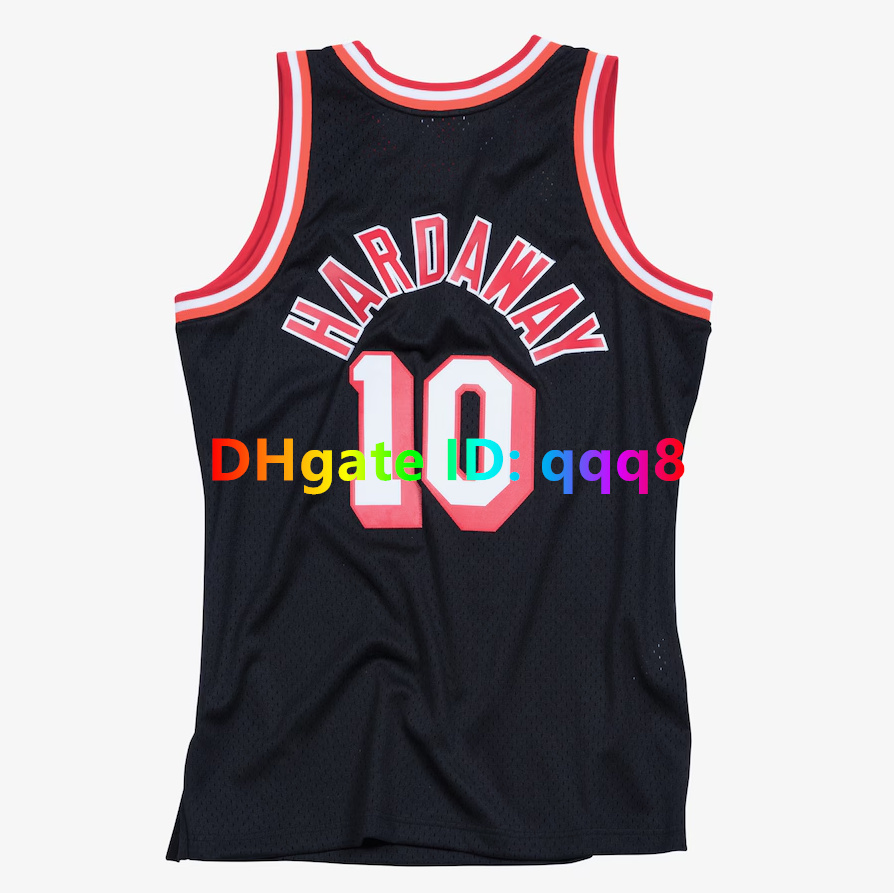 Tim Hardaway Wade Heat Throwback Basketball Jerseys Alonzo Mourning Miamis Williams Rony Seikaly Chris Bosh Harold Miner Ray Allen TSh
