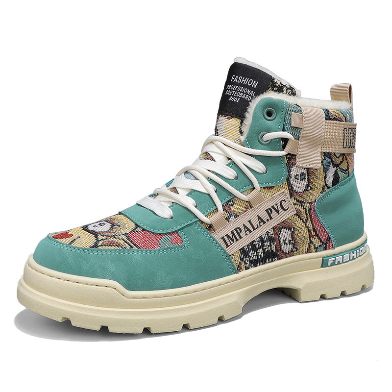 boots men 2023 New Slippers Warm Shoes Waterproof Non-Slip Plush Male tenis shoes Boots Men Sneakers Winter c12f