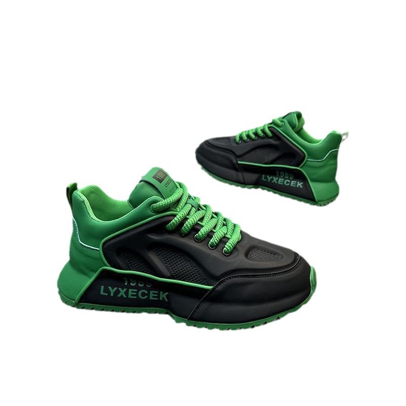 Chunky Men Sneaker Designer Cover Bottom Board Fashion Casual Leather Cowhide Increased Internal Platform Shoes 5c29 92d2