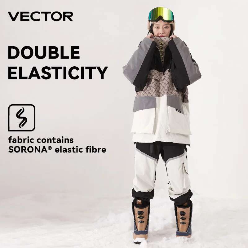 2025 Man Hooded Sweater Reflective Trend Wear Thickened Warmth And Waterproof Equipment Ski Suit Women