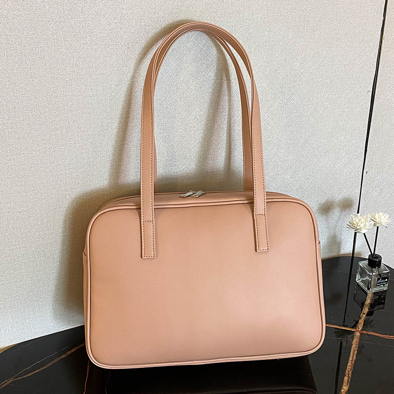 2025 new Fashion designer Jk Womens Shoulder Pu Leather Japanese Style Kawaii Large Capacity Tote Bag Aesthetic Casual Vintage Handbag