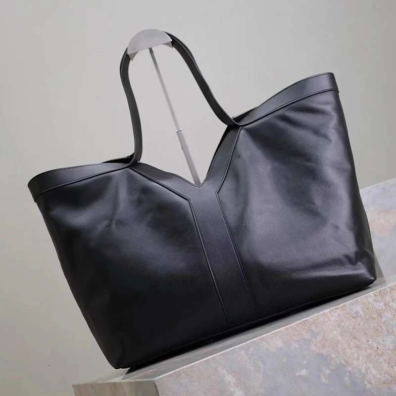 Y Shape Genuine Leather Tote Large Capacity Shoulder Women Underarm Travel Storage Shopping Bag With Wallet
