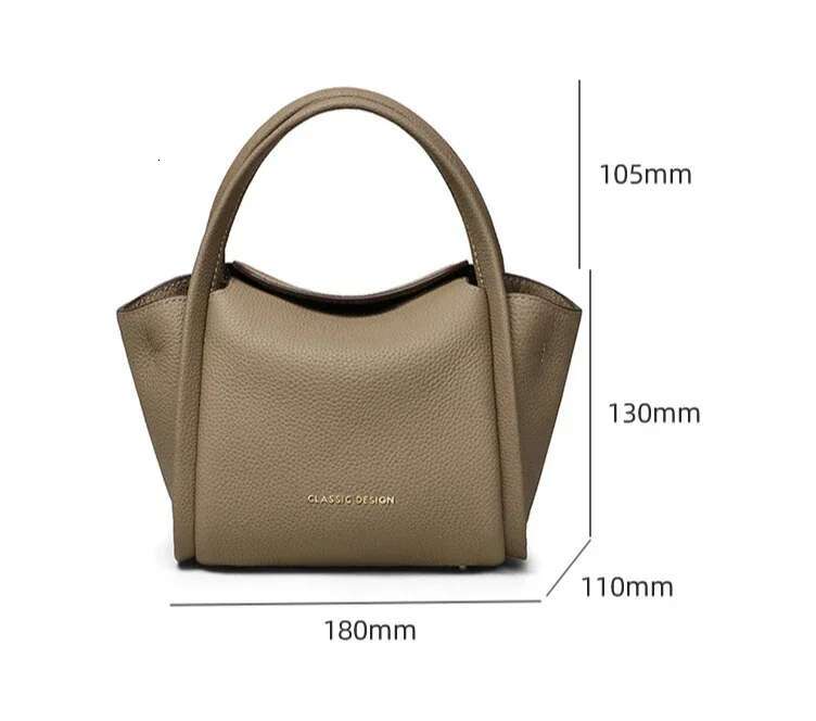2025 New Fashionable Women's Leather Shoulder With Bucket Shape Design, And Ladies Handheld Bag