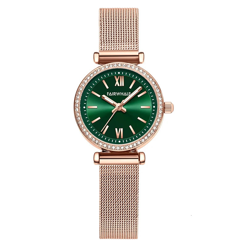 Mark Fairwhale Women Rose Gold Watch Fashion Ladies Quartz Diamond Wristwatch Elegant Female Watches 241228